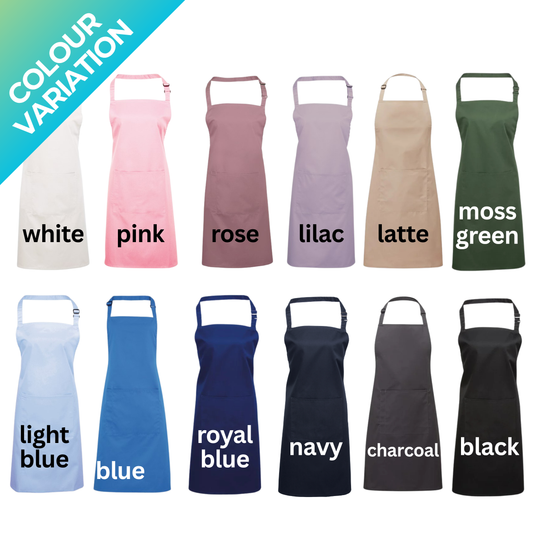 Restaurant Starter Pack | 10 Printed Bib Aprons | Front Logo Included