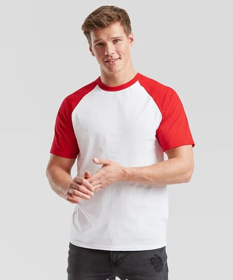 SS026-FruitoftheLoom-Short sleeve baseball T