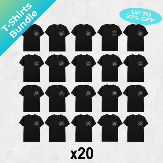 Business Starter Pack | 20 Printed T-Shirts | Front Logo Included
