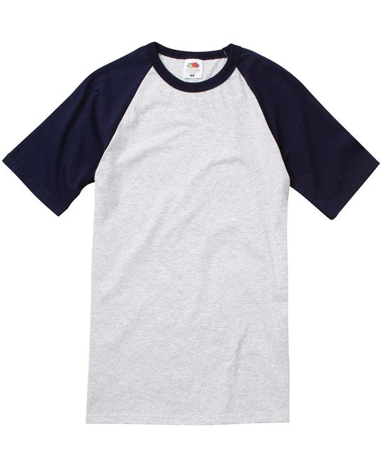 SS026-FruitoftheLoom-Short sleeve baseball T