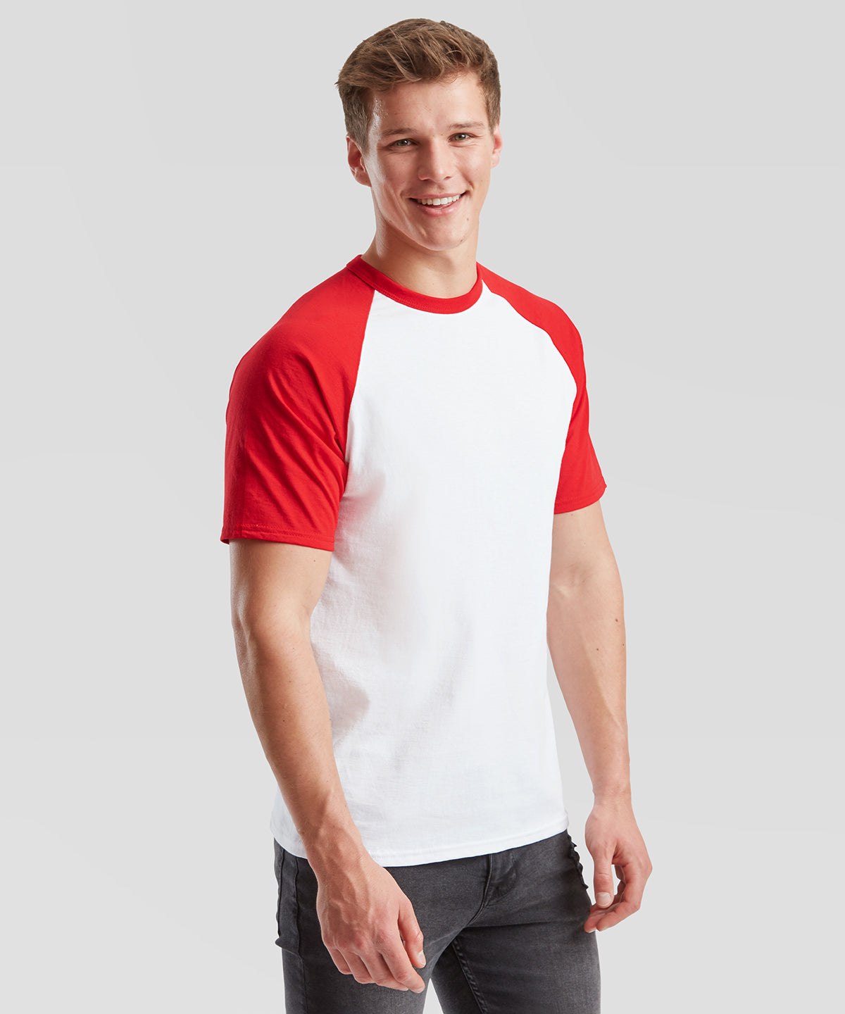 SS026-FruitoftheLoom-Short sleeve baseball T