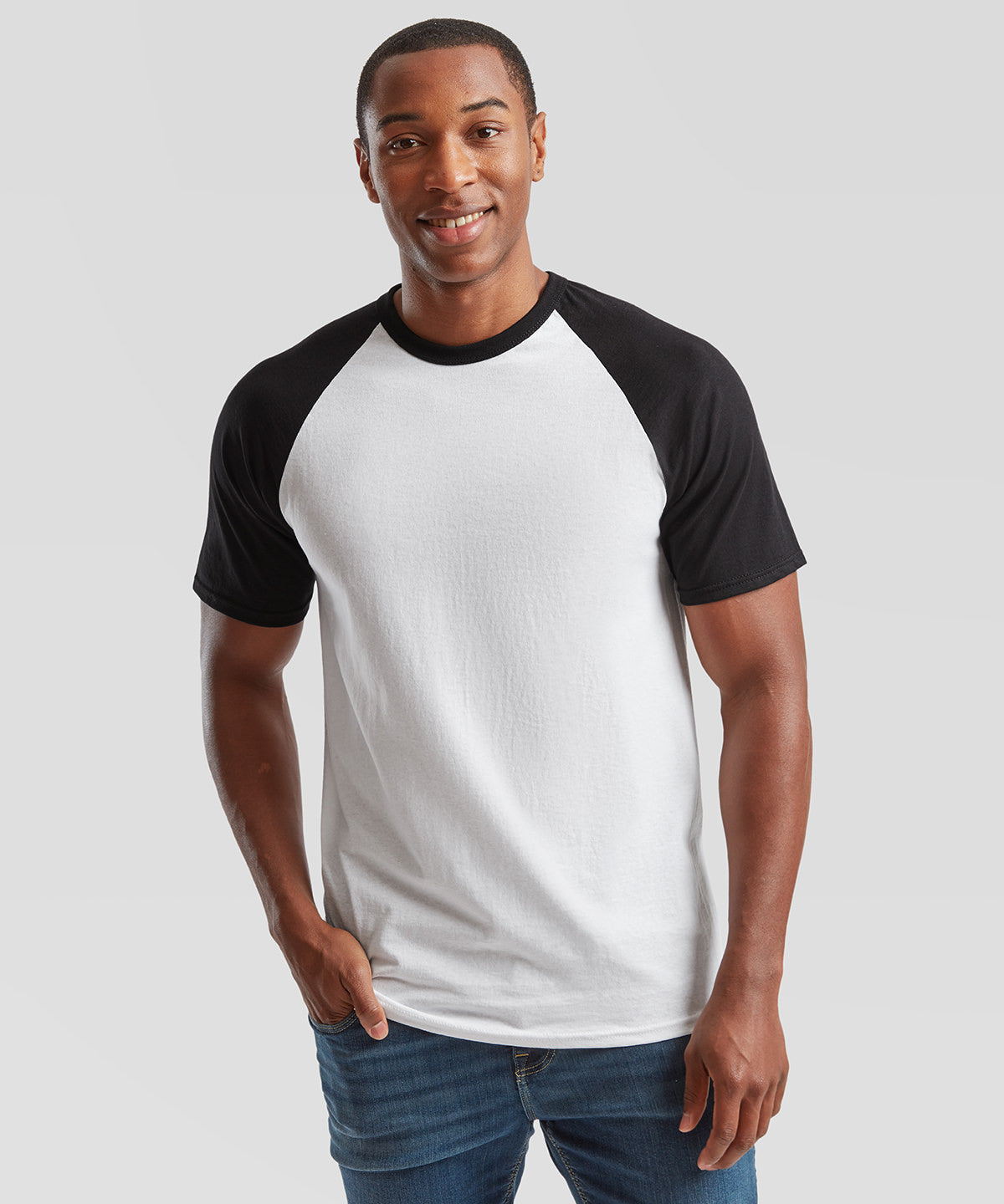 SS026-FruitoftheLoom-Short sleeve baseball T