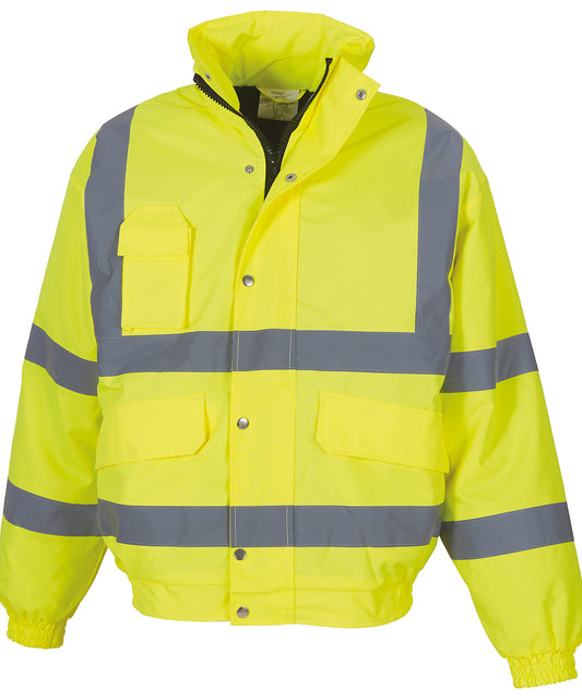 Hi Vis padded bomber jacket - yellow